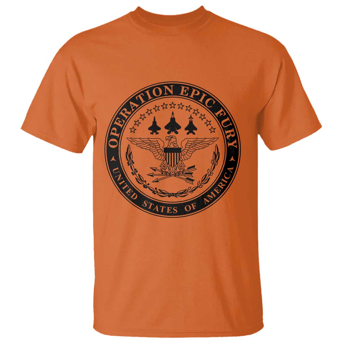Operation Epic Fury USA Military Seal T Shirt Patriotic Air Power Aviation Tribute