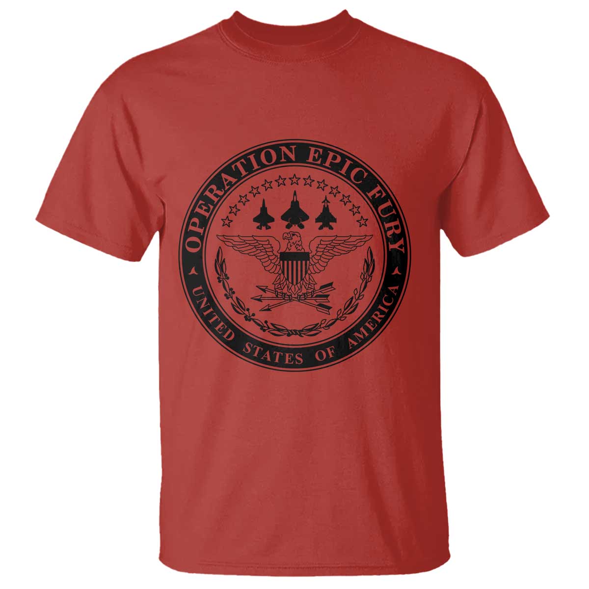 Operation Epic Fury USA Military Seal T Shirt Patriotic Air Power Aviation Tribute