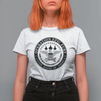 Operation Epic Fury USA Military Seal T Shirt For Women Patriotic Air Power Aviation Tribute