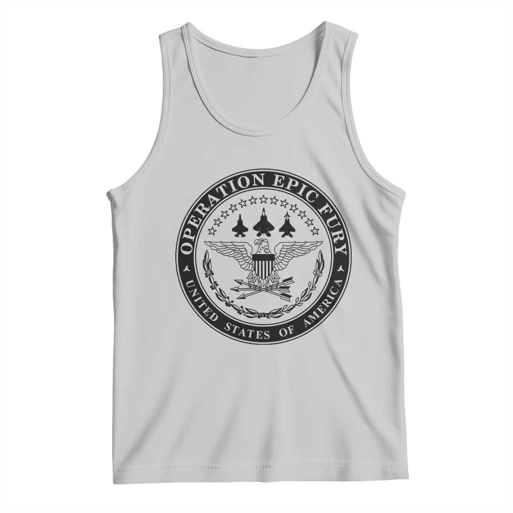 Operation Epic Fury USA Military Seal Tank Top Patriotic Air Power Aviation Tribute