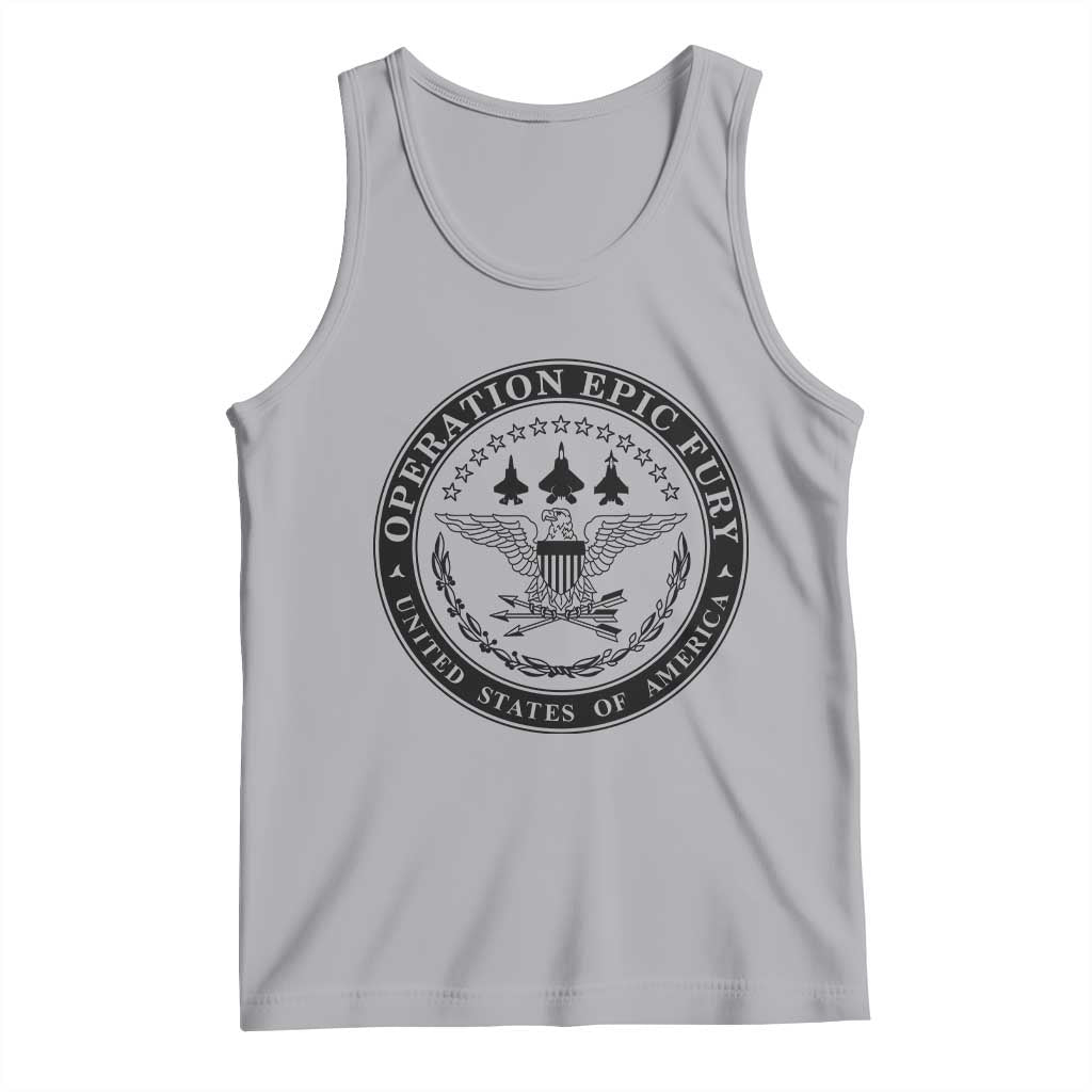 Operation Epic Fury USA Military Seal Tank Top Patriotic Air Power Aviation Tribute