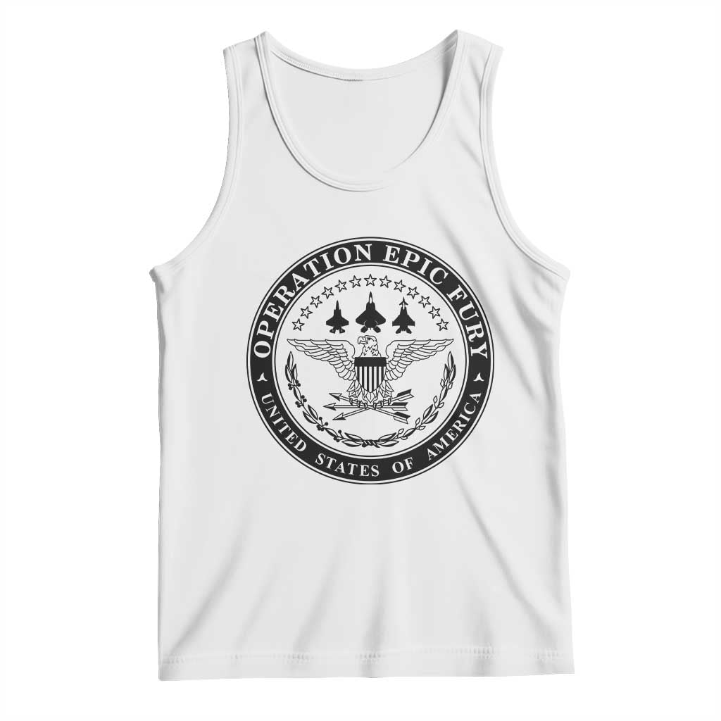 Operation Epic Fury USA Military Seal Tank Top Patriotic Air Power Aviation Tribute