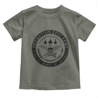 Operation Epic Fury USA Military Seal Toddler T Shirt Patriotic Air Power Aviation Tribute