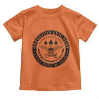 Operation Epic Fury USA Military Seal Toddler T Shirt Patriotic Air Power Aviation Tribute