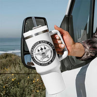 Operation Epic Fury USA Military Seal Tumbler With Handle Patriotic Air Power Aviation Tribute