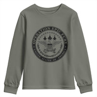 Operation Epic Fury USA Military Seal Youth Sweatshirt Patriotic Air Power Aviation Tribute