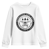 Operation Epic Fury USA Military Seal Youth Sweatshirt Patriotic Air Power Aviation Tribute