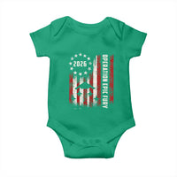 Operation Epic Fury 2026 American Flag Bomber Baby Onesie B2 Spirit Patriotic Air Dominance