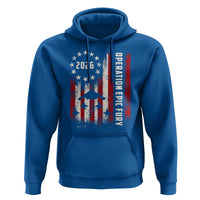 Operation Epic Fury 2026 American Flag Bomber Hoodie B2 Spirit Patriotic Air Dominance