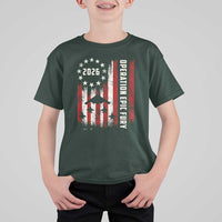 Operation Epic Fury 2026 American Flag Bomber T Shirt For Kid B2 Spirit Patriotic Air Dominance