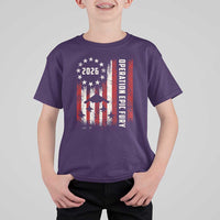Operation Epic Fury 2026 American Flag Bomber T Shirt For Kid B2 Spirit Patriotic Air Dominance