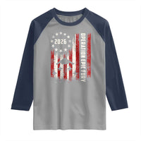 Operation Epic Fury 2026 American Flag Bomber Raglan Shirt B2 Spirit Patriotic Air Dominance