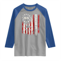 Operation Epic Fury 2026 American Flag Bomber Raglan Shirt B2 Spirit Patriotic Air Dominance