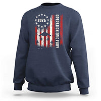 Operation Epic Fury 2026 American Flag Bomber Sweatshirt B2 Spirit Patriotic Air Dominance
