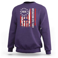 Operation Epic Fury 2026 American Flag Bomber Sweatshirt B2 Spirit Patriotic Air Dominance