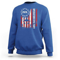 Operation Epic Fury 2026 American Flag Bomber Sweatshirt B2 Spirit Patriotic Air Dominance
