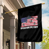Operation Epic Fury Fighter Jet Formation American Flag Garden Flag B12 Spirit USA Strength and Freedom