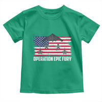 Operation Epic Fury Fighter Jet Formation American Flag Toddler T Shirt B12 Spirit USA Strength and Freedom