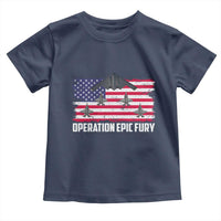 Operation Epic Fury Fighter Jet Formation American Flag Toddler T Shirt B12 Spirit USA Strength and Freedom