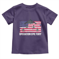 Operation Epic Fury Fighter Jet Formation American Flag Toddler T Shirt B12 Spirit USA Strength and Freedom
