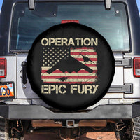 Operation Epic Fury Vintage American Flag Bomber Spare Tire Cover B2 Spirit Patriotic Strength