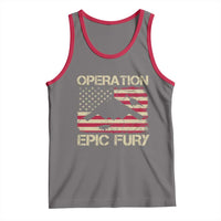 Operation Epic Fury Vintage American Flag Bomber Tank Top B2 Spirit Patriotic Strength