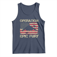 Operation Epic Fury Vintage American Flag Bomber Tank Top B2 Spirit Patriotic Strength