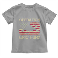 Operation Epic Fury Vintage American Flag Bomber Toddler T Shirt B2 Spirit Patriotic Strength