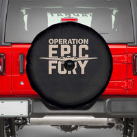 Operation Epic Fury Stealth Bomber Silhouette Spare Tire Cover Patriotic B2 Spirit Aviation Statement