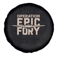 Operation Epic Fury Stealth Bomber Silhouette Spare Tire Cover Patriotic B2 Spirit Aviation Statement