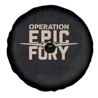 Operation Epic Fury Stealth Bomber Silhouette Spare Tire Cover Patriotic B2 Spirit Aviation Statement