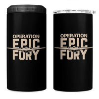 Operation Epic Fury Stealth Bomber Silhouette 4 in 1 Can Cooler Tumbler Patriotic B2 Spirit Aviation Statement