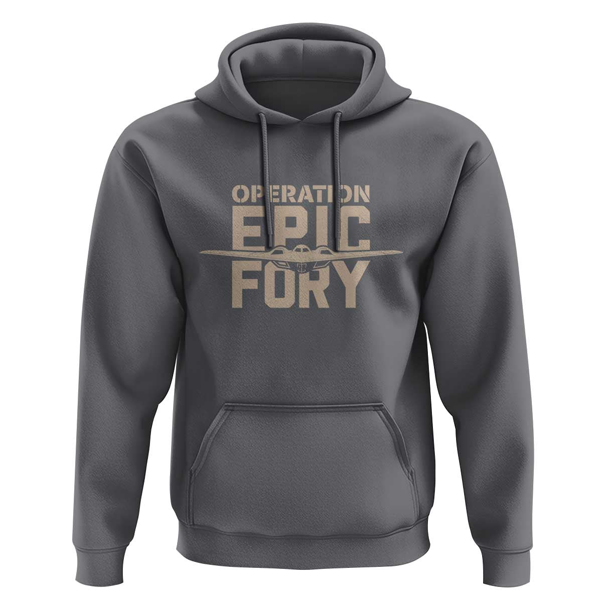 Operation Epic Fury Stealth Bomber Silhouette Hoodie Patriotic B2 Spirit Aviation Statement
