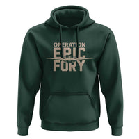 Operation Epic Fury Stealth Bomber Silhouette Hoodie Patriotic B2 Spirit Aviation Statement