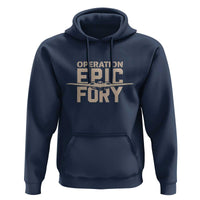 Operation Epic Fury Stealth Bomber Silhouette Hoodie Patriotic B2 Spirit Aviation Statement