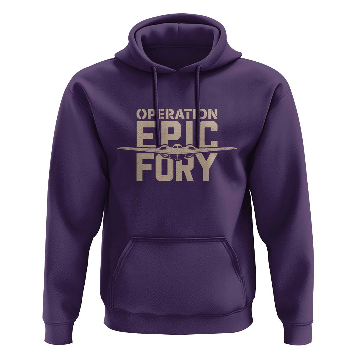 Operation Epic Fury Stealth Bomber Silhouette Hoodie Patriotic B2 Spirit Aviation Statement