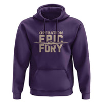 Operation Epic Fury Stealth Bomber Silhouette Hoodie Patriotic B2 Spirit Aviation Statement