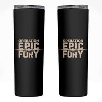 Operation Epic Fury Stealth Bomber Silhouette Skinny Tumbler Patriotic B2 Spirit Aviation Statement