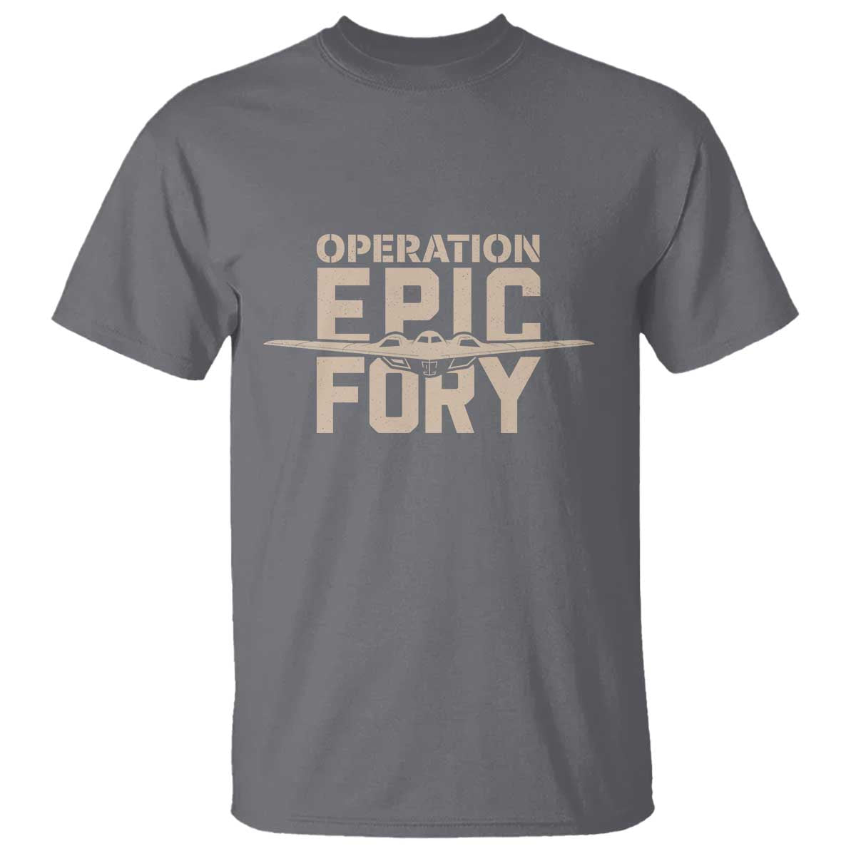 Operation Epic Fury Stealth Bomber Silhouette T Shirt Patriotic B2 Spirit Aviation Statement