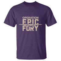 Operation Epic Fury Stealth Bomber Silhouette T Shirt Patriotic B2 Spirit Aviation Statement