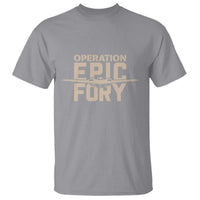 Operation Epic Fury Stealth Bomber Silhouette T Shirt Patriotic B2 Spirit Aviation Statement