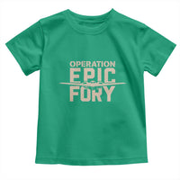 Operation Epic Fury Stealth Bomber Silhouette Toddler T Shirt Patriotic B2 Spirit Aviation Statement
