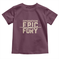 Operation Epic Fury Stealth Bomber Silhouette Toddler T Shirt Patriotic B2 Spirit Aviation Statement
