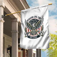 Operation Epic Fury Patriotic Eagle Crest Est 2026 Garden Flag American Strength Freedom