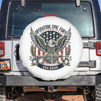 Operation Epic Fury Patriotic Eagle Crest Est 2026 Spare Tire Cover American Strength Freedom