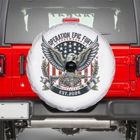 Operation Epic Fury Patriotic Eagle Crest Est 2026 Spare Tire Cover American Strength Freedom