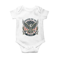 Operation Epic Fury Patriotic Eagle Crest Est 2026 Baby Onesie American Strength Freedom