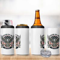 Operation Epic Fury Patriotic Eagle Crest Est 2026 4 in 1 Can Cooler Tumbler American Strength Freedom