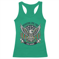 Operation Epic Fury Patriotic Eagle Crest Est 2026 Racerback Tank Top American Strength Freedom