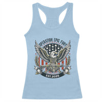 Operation Epic Fury Patriotic Eagle Crest Est 2026 Racerback Tank Top American Strength Freedom